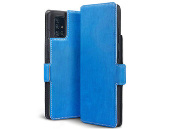 Qubits - slim wallet hoes - Samsung Galaxy A51 - Lichtblauw