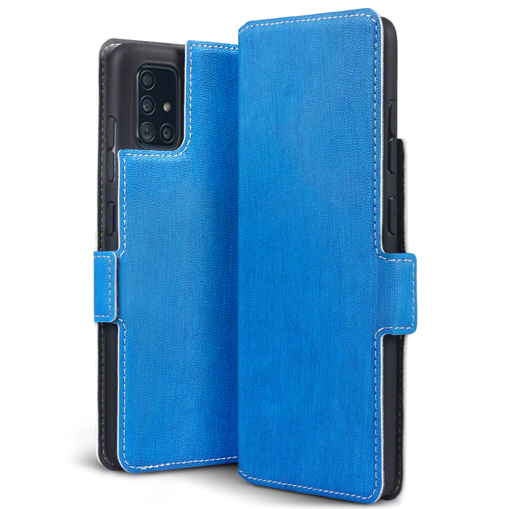 Slim wallet Lichtblauw hoes voor de Samsung Galaxy A51