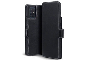 Qubits - slim wallet hoes - Samsung Galaxy A71 - Zwart