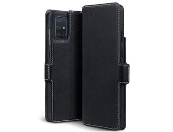 Qubits - slim wallet hoes - Samsung Galaxy A71 - Zwart