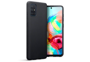 Qubits - Softcase hoes - Samsung Galaxy A71 - Zwart