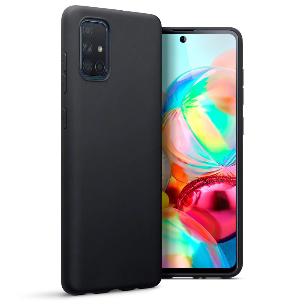 Softcase hoes Zwart voor de Samsung Galaxy A71