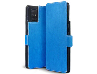 Qubits - slim wallet hoes - Samsung Galaxy A71 - Lichtblauw
