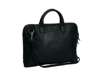 Chesterfield - Harvey lederen laptoptas 13 inch - Zwart