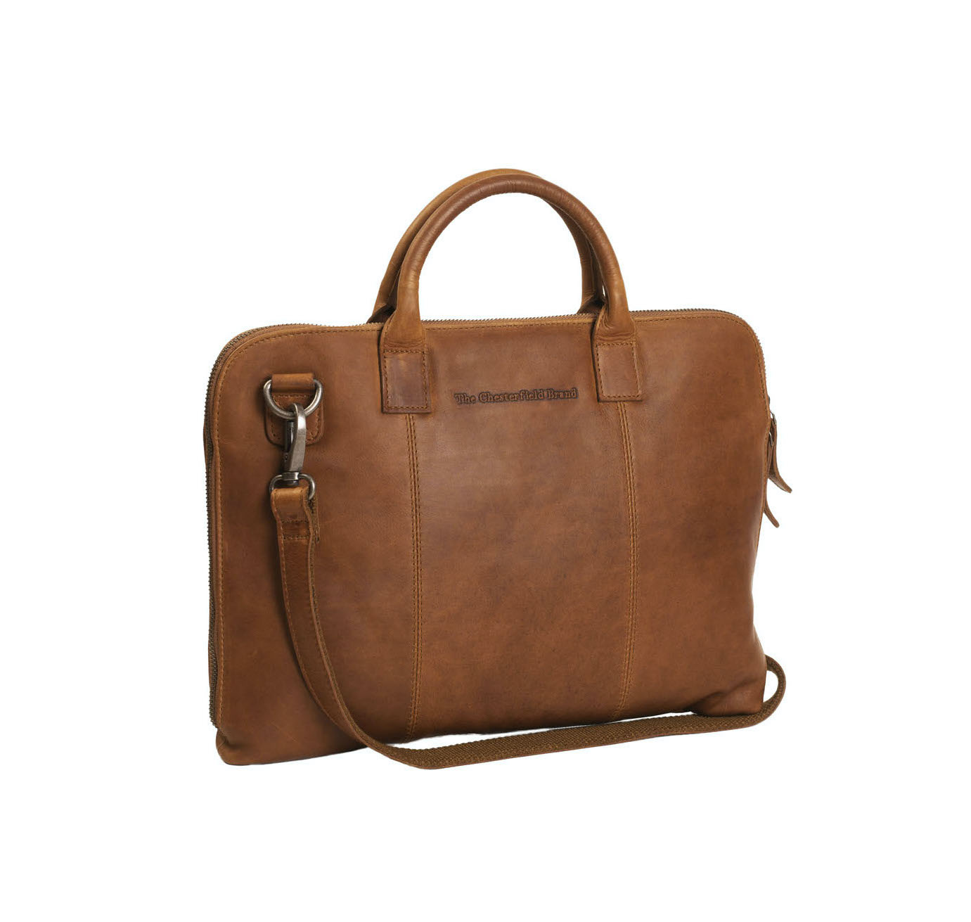 Harvey lederen tas Cognac voor 13 inch laptops