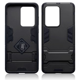 Double Armor Layer hoes zwart met stand voor de Samsung Galaxy S20 Ultra