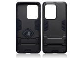 Qubits - Double Armor Layer hoes met stand - Samsung Galaxy S20 Ultra - Zwart