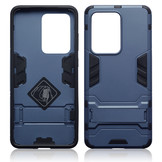 Double Armor Layer hoes Blauw met stand voor de Samsung Galaxy S20 Ultra
