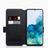 Lederen slim folio wallet hoes Zwart voor de Samsung Galaxy S20 Plus