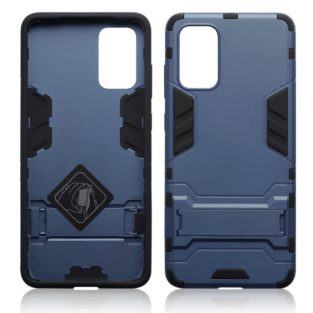 Double Armor Layer hoes Blauw met stand voor de Samsung Galaxy S20 Plus