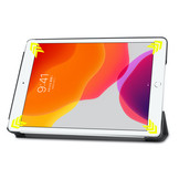 3-Vouw sleepcover hoes Zwart voor de iPad 10.2 inch 2019, iPad 10.2 inch 2020 en iPad 10.2 inch 2021