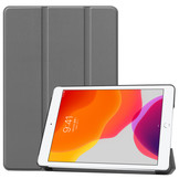 3-Vouw sleepcover hoes Grijs voor de iPad 10.2 inch 2019, iPad 10.2 inch 2020 en iPad 10.2 inch 2021