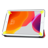 3-Vouw sleepcover hoes Rood voor de iPad 10.2 inch 2019, iPad 10.2 inch 2020 en iPad 10.2 inch 2021