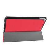 3-Vouw sleepcover hoes Rood voor de iPad 10.2 inch 2019, iPad 10.2 inch 2020 en iPad 10.2 inch 2021