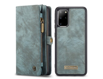 Caseme - vintage 2 in 1 portemonnee hoes - Samsung Galaxy S20 Plus - Blauw