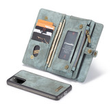 Vintage 2 in 1 portemonnee hoes Blauw voor de Samsung Galaxy S20 Plus