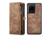 Caseme - vintage 2 in 1 portemonnee hoes - Samsung Galaxy S20 Ultra - Bruin
