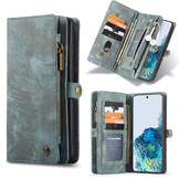 Vintage 2 in 1 portemonnee hoes Blauw voor de Samsung Galaxy S20 Ultra