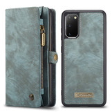 Vintage 2 in 1 portemonnee hoes Blauw voor de Samsung Galaxy S20