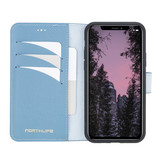 iPhone 11 Pro leren afneembare 2-in-1 bookcase telefoonhoes - Lichtblauw