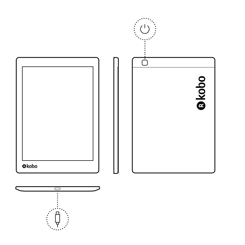 2 stuks beschermfolie voor de Kobo Aura One (7.8 inch)