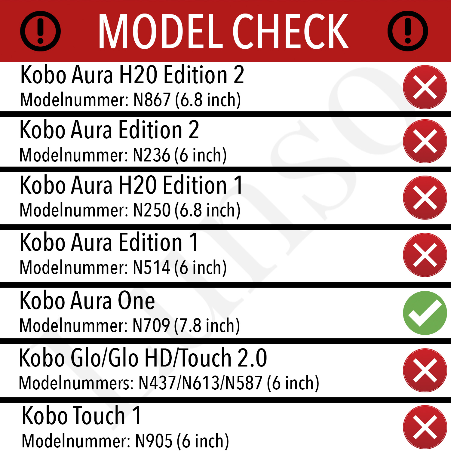 2 stuks beschermfolie voor de Kobo Aura One (7.8 inch)