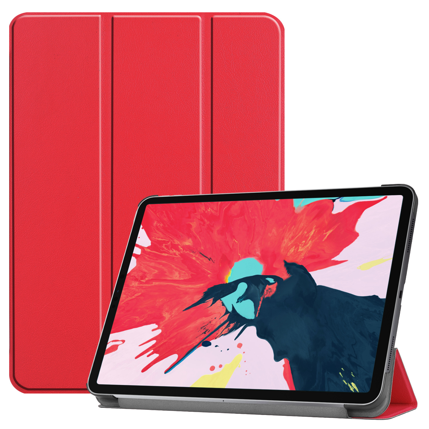 3-Vouw sleepcover hoes Rood voor de iPad Pro 11 inch (2020)