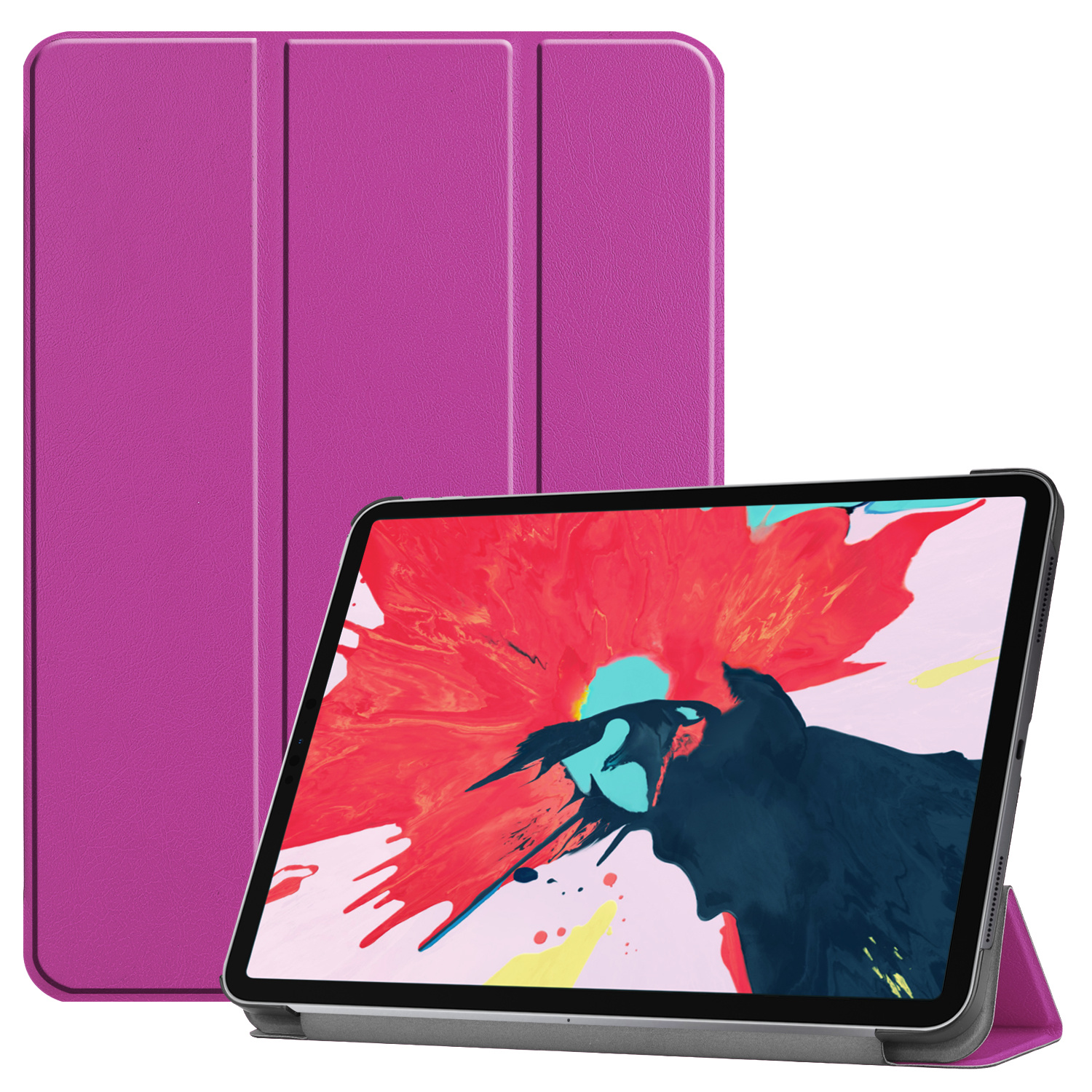 3-Vouw sleepcover hoes Paars voor de iPad Pro 11 inch (2020)