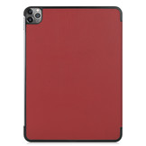 3-Vouw sleepcover hoes Bordeaux Rood voor de iPad Pro 11 inch (2020)
