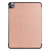 3-Vouw sleepcover hoes Rose Goud voor de iPad Pro 11 inch (2020)