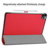3-Vouw sleepcover hoes Rood voor de iPad Pro 12.9 inch (2020)