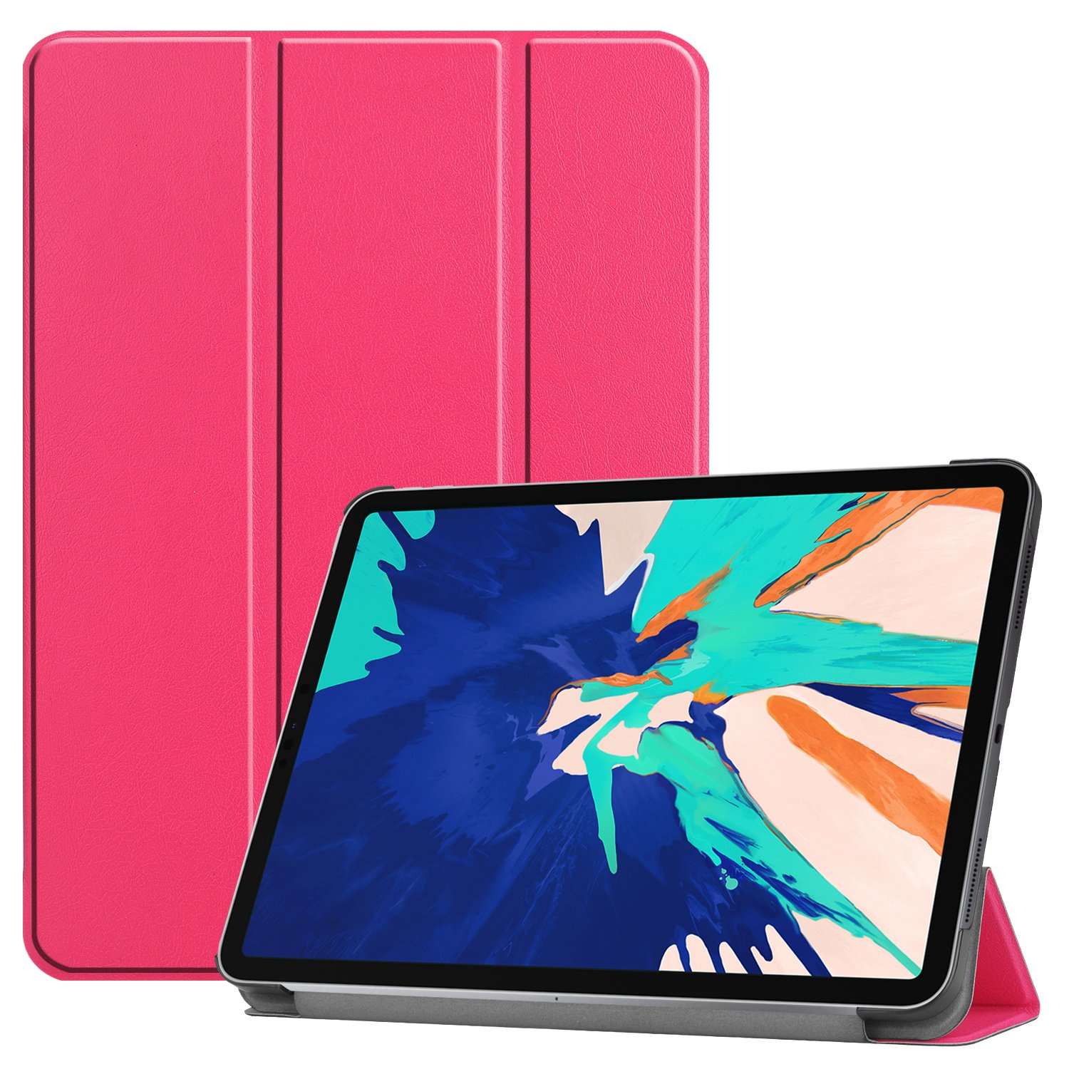 3-Vouw sleepcover hoes Roze voor de iPad Pro 12.9 inch (2020)