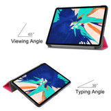 3-Vouw sleepcover hoes Roze voor de iPad Pro 12.9 inch (2020)