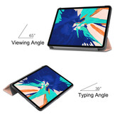 3-Vouw sleepcover hoes Rose Goud voor de iPad Pro 12.9 inch (2020)