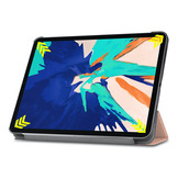 3-Vouw sleepcover hoes Rose Goud voor de iPad Pro 12.9 inch (2020)