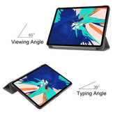 3-Vouw sleepcover hoes Grijs voor de iPad Pro 12.9 inch (2020)