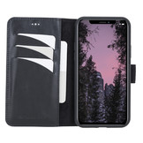iPhone 11 Pro leren afneembare 2-in-1 bookcase telefoonhoes - Zwart