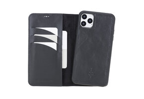 NorthLife iPhone 11 Pro Max - Leren Afneembare 2-in-1 bookcase telefoonhoes - Zwart