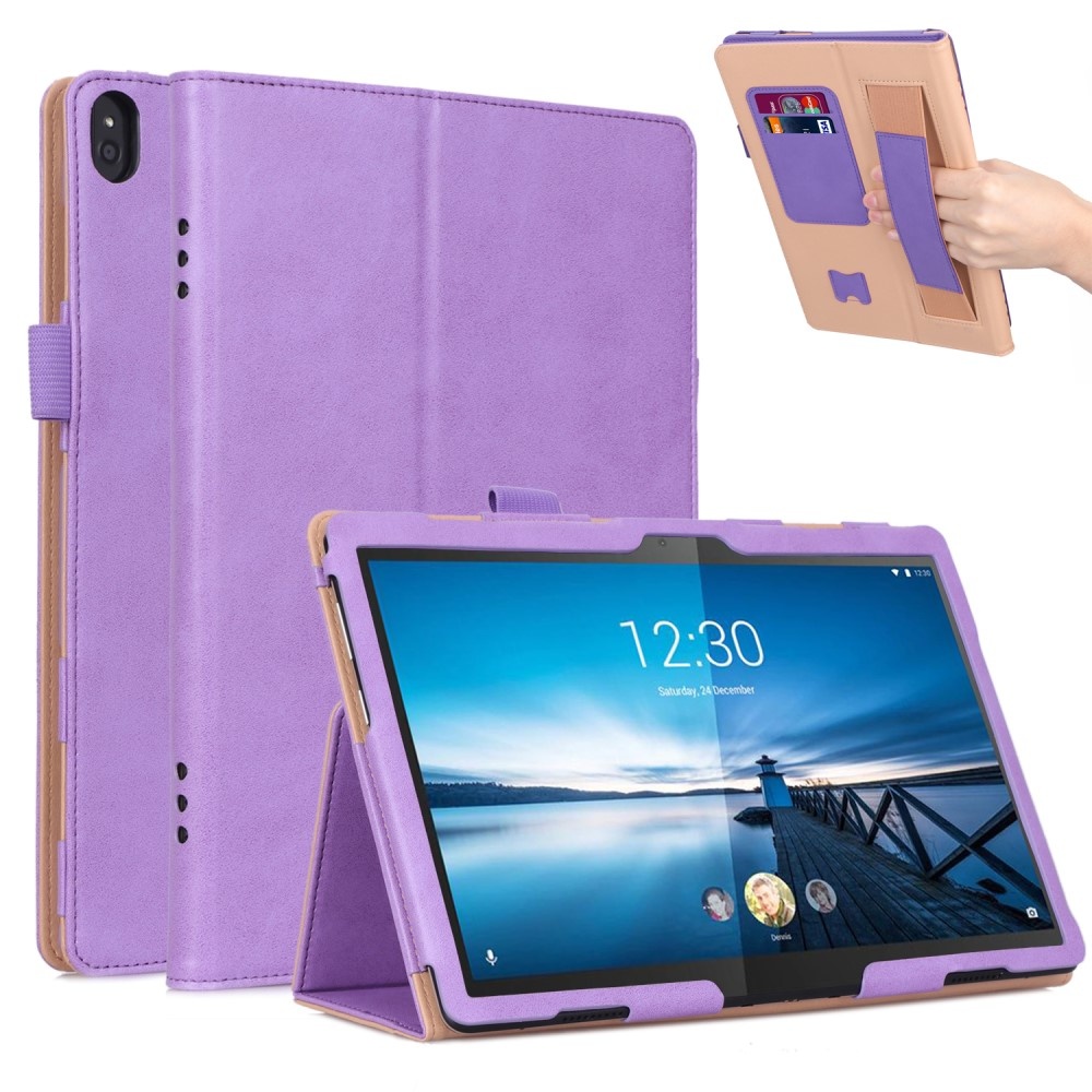 Luxe stand flip cover hoes Lila voor de Lenovo Tab M10 Gen 1