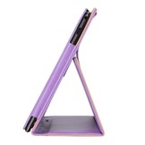 Luxe stand flip cover hoes Lila voor de Lenovo Tab M10 Gen 1