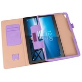Luxe stand flip cover hoes Lila voor de Lenovo Tab M10 Gen 1