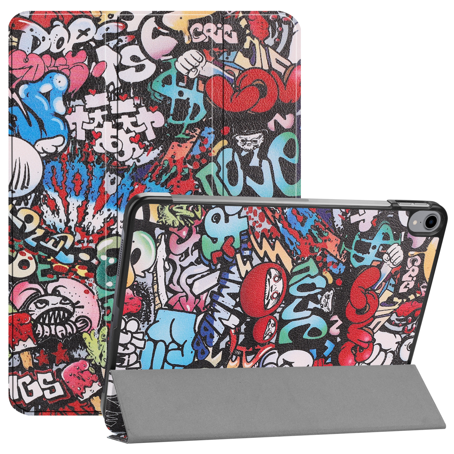 3-Vouw sleepcover hoes Graffiti voor de iPad Pro 11 inch (2020)