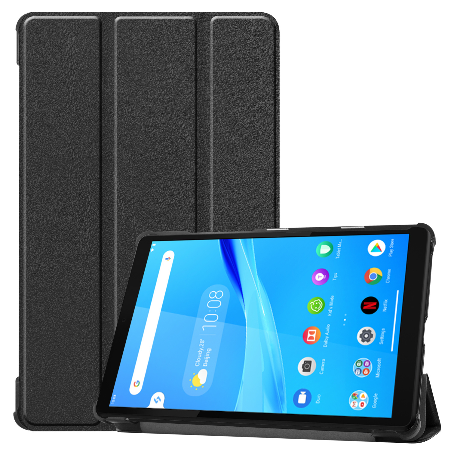 3-Vouw sleepcover hoes zwart voor de Lenovo Tab M8