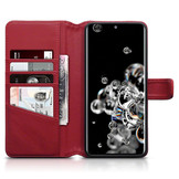 Luxe echt lederen wallet hoes Rood voor de Samsung Galaxy S20 Ultra