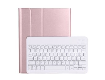 Lunso - afneembare Keyboard hoes (verlicht) - iPad Pro 11 inch (2020) - Rose Goud
