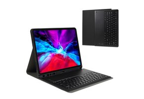 Lunso - afneembare Keyboard hoes - iPad Pro 12.9 inch (2020) - Zwart