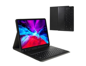 Lunso - afneembare Keyboard hoes - iPad Pro 12.9 inch (2020) - Zwart