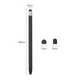Stylus touchscreen pennetjes Zwart voor Smartphones, Tablets en E-readers