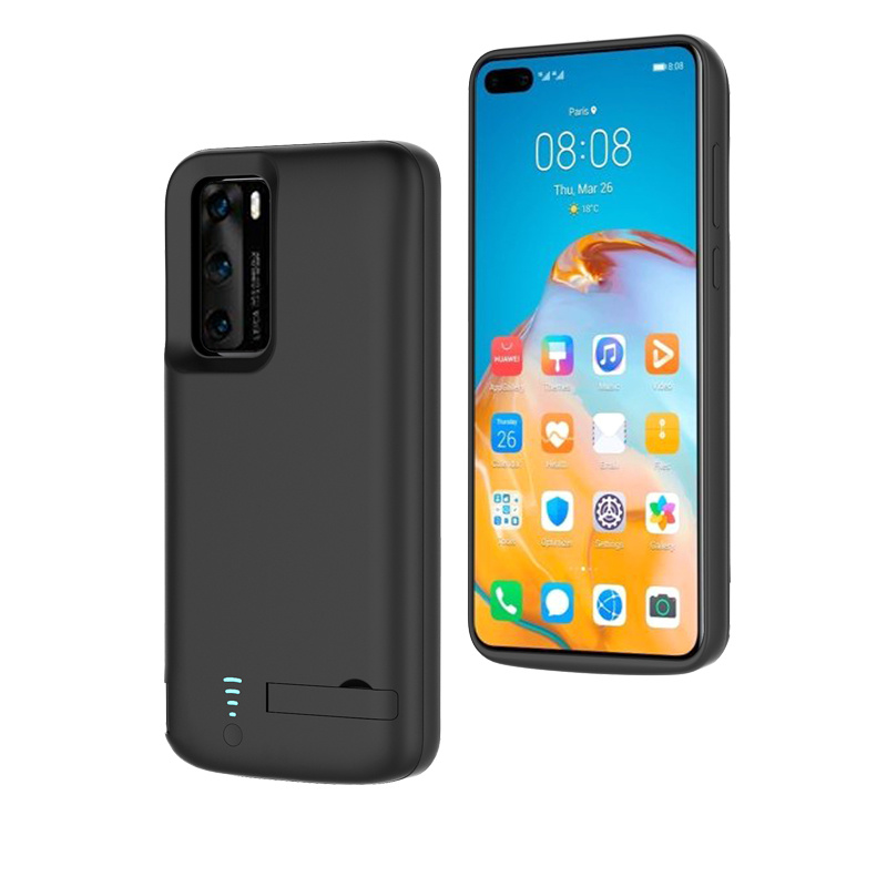 Battery Power Case hoes 4800 mAh Zwart voor de Huawei P40