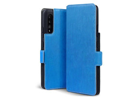 Qubits - slim wallet hoes - Samsung Galaxy A90 - Lichtblauw